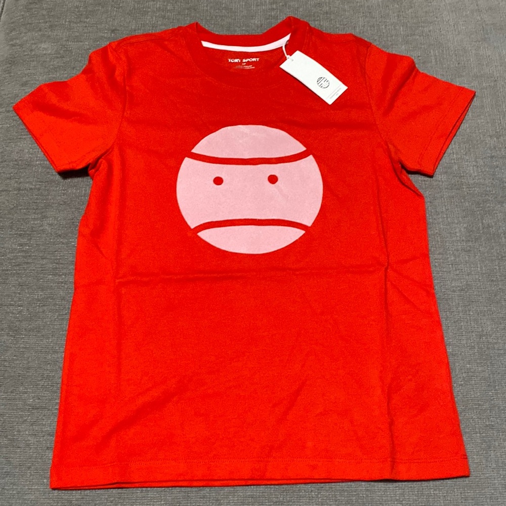 TORY SPORT TENNIS TEE SHIRT, NEVER WARN AND NEW WITH TAGS!